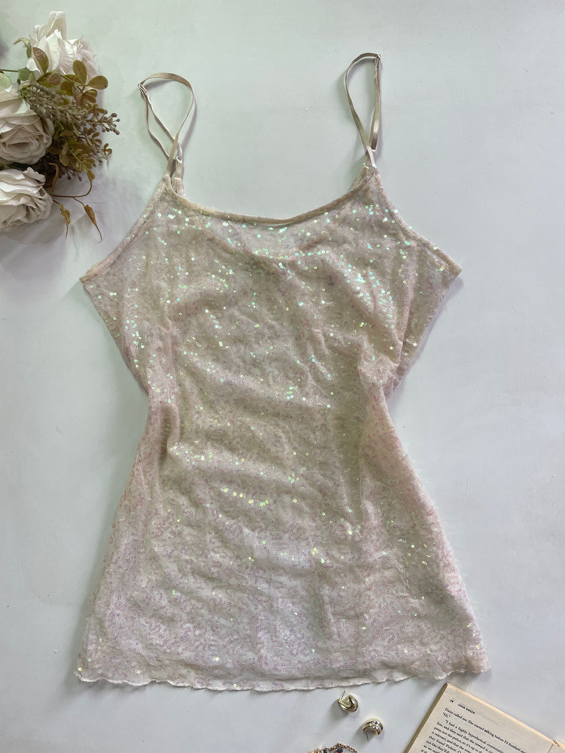 Sequin Sheer Top-Bust 36 to 38
