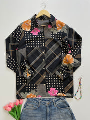 Black Printed Shirt-Bust 48