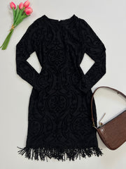 Bodycon Self Print Dress-Bust 32 to 34