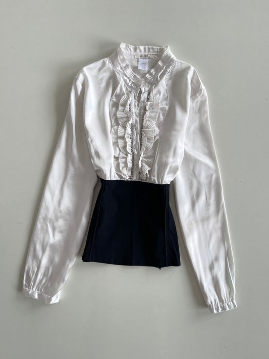 Oh Yes Vintage Ruffle Top-Bust 38