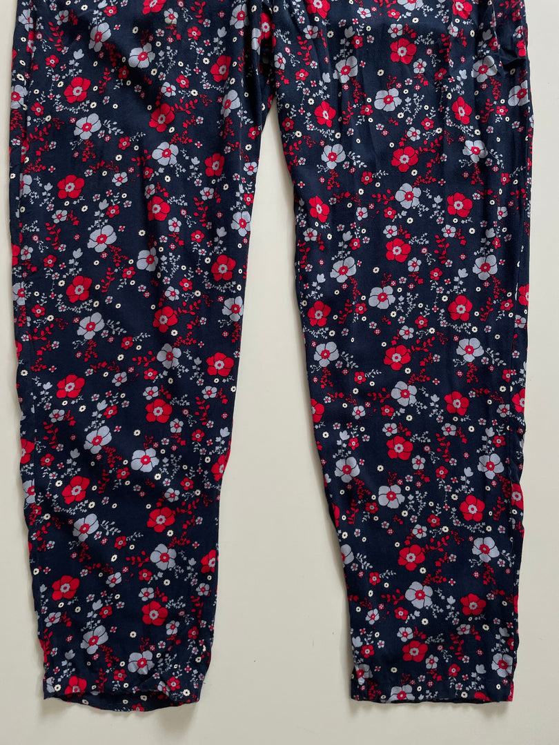 ELLE NOR FLORAL COTTON PANTS - WAIST 34 to 42