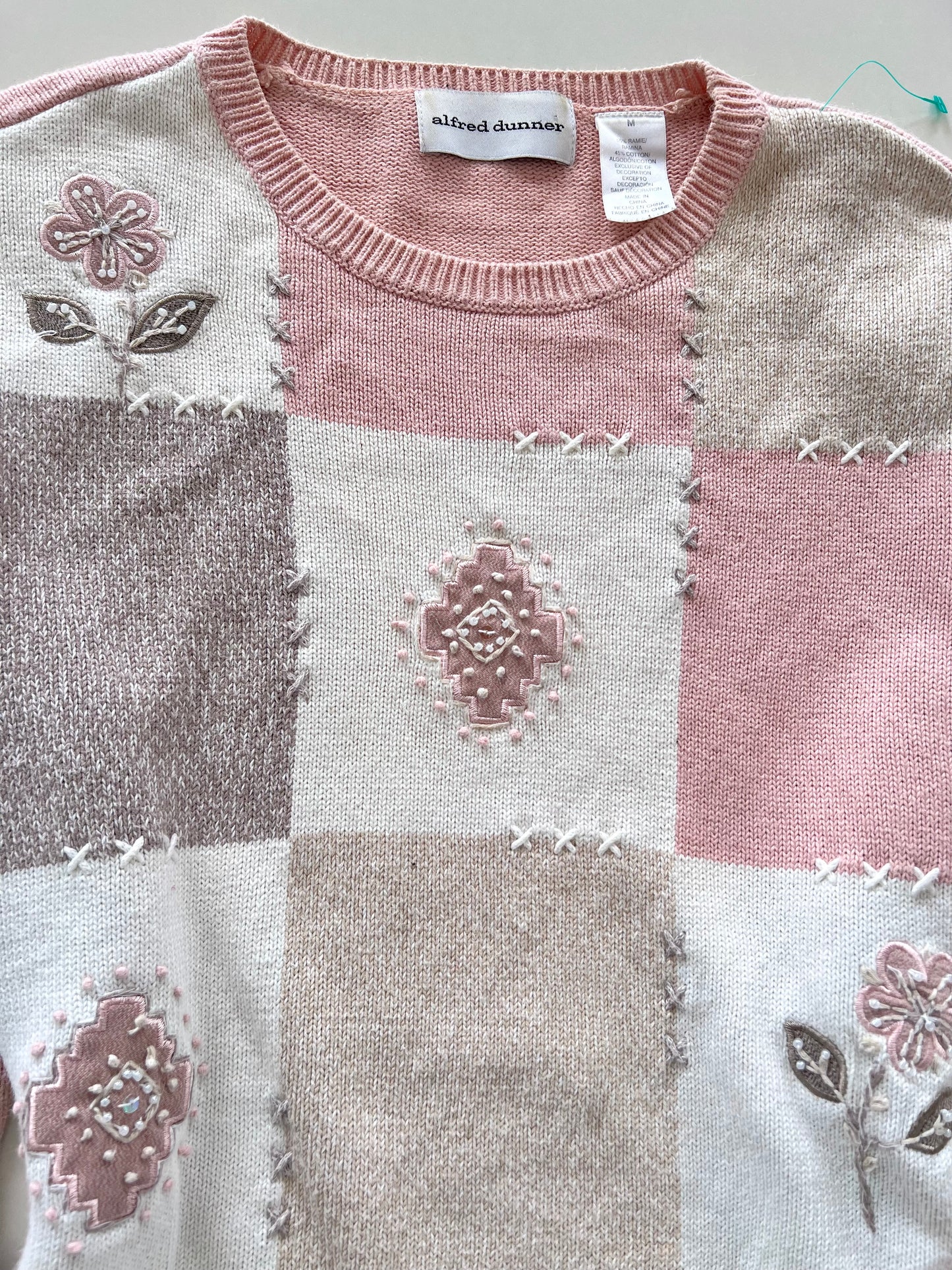 Alfred Dunner Embroidered Sweater-Bust 44
