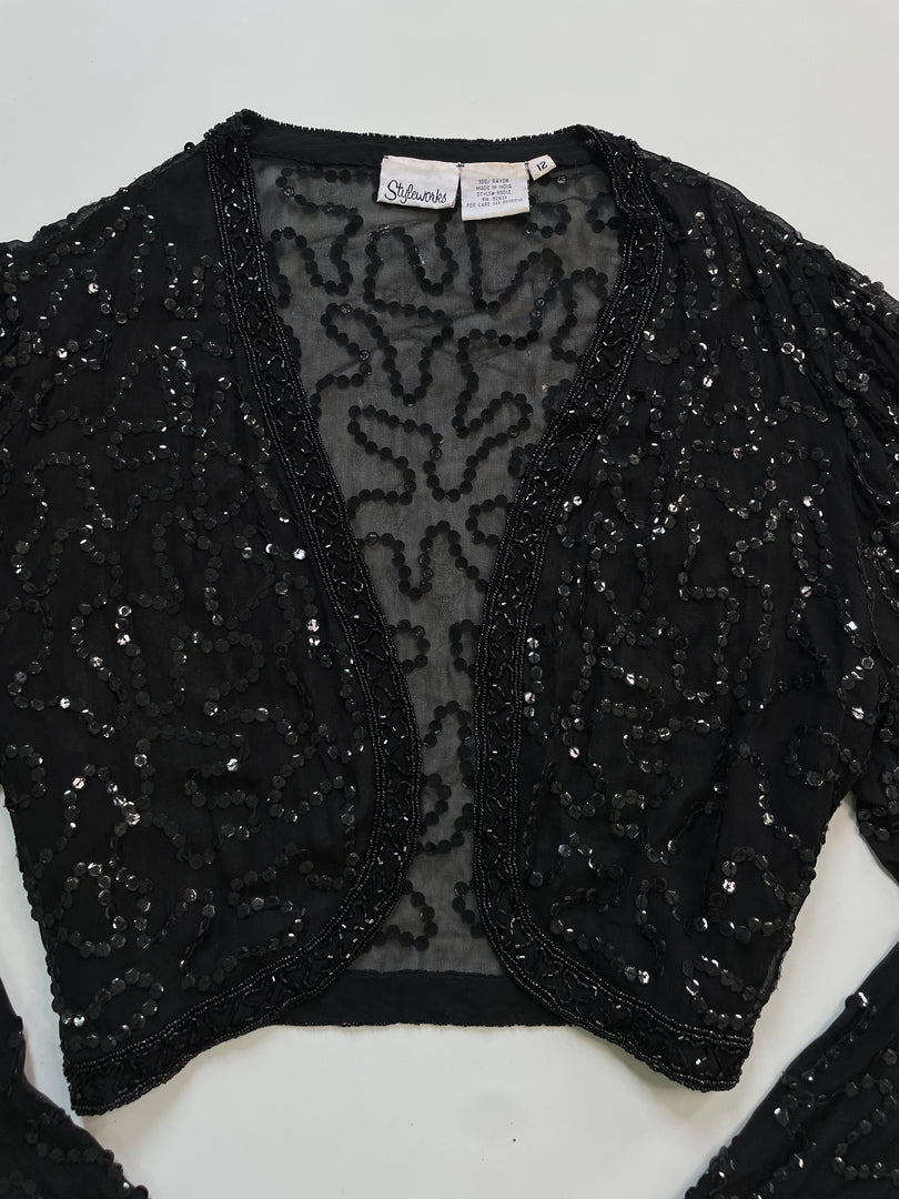 Styleworks Embroidered Sequin Top-Bust 38