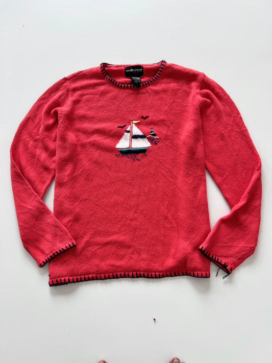 Sag Harbor Embroidered Sweater-Bust 52