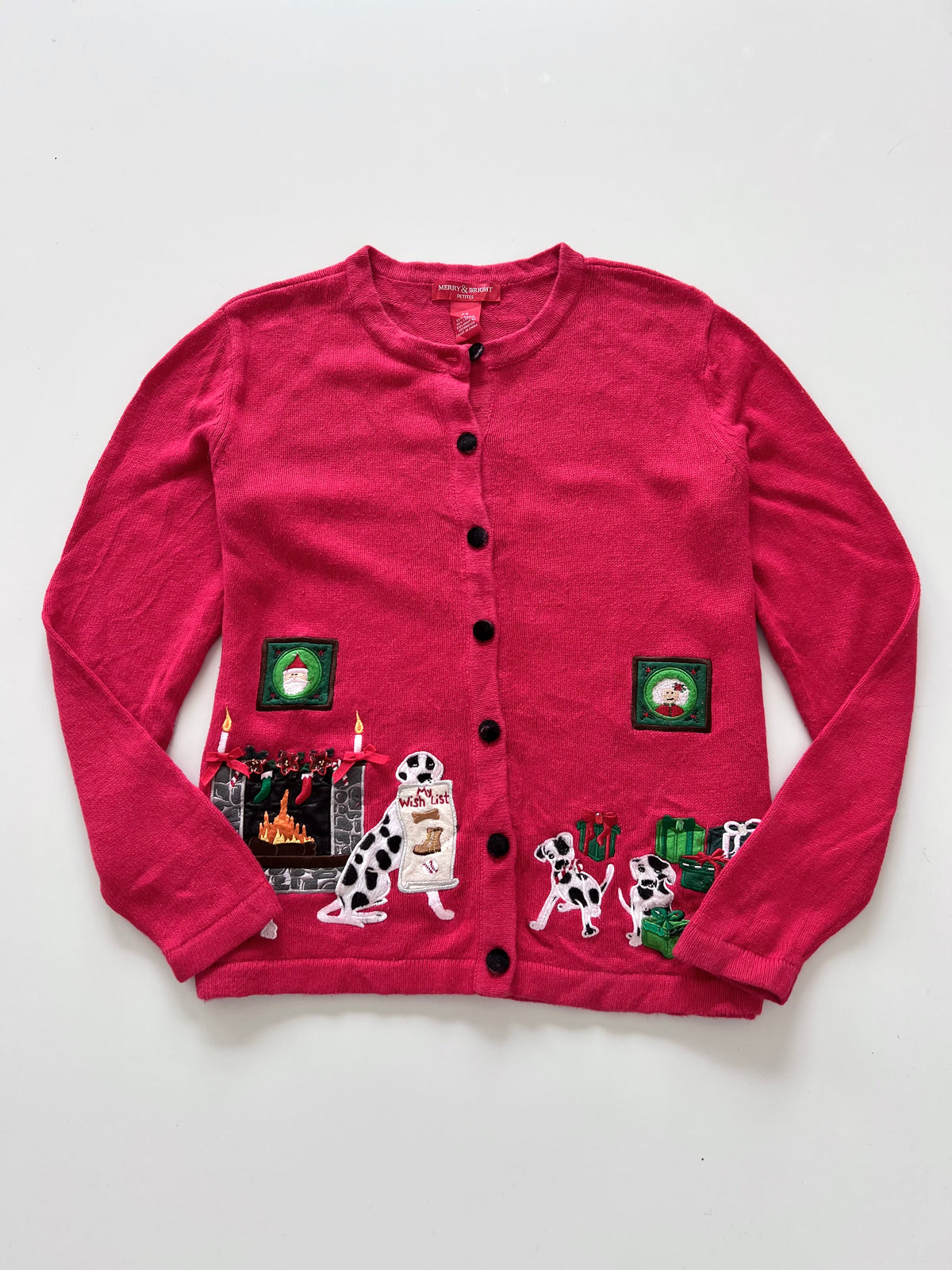 Merry & Bright Christmas Cardigan Sweater-Bust 40