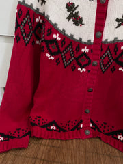 Northern Reflections Hand Embroidered Vintage Sweater-Bust 40