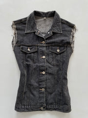 Vintage Denim Vest-Bust 36