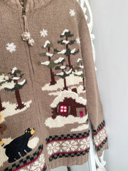 Embroidered Christmas Sweater-Bust 38
