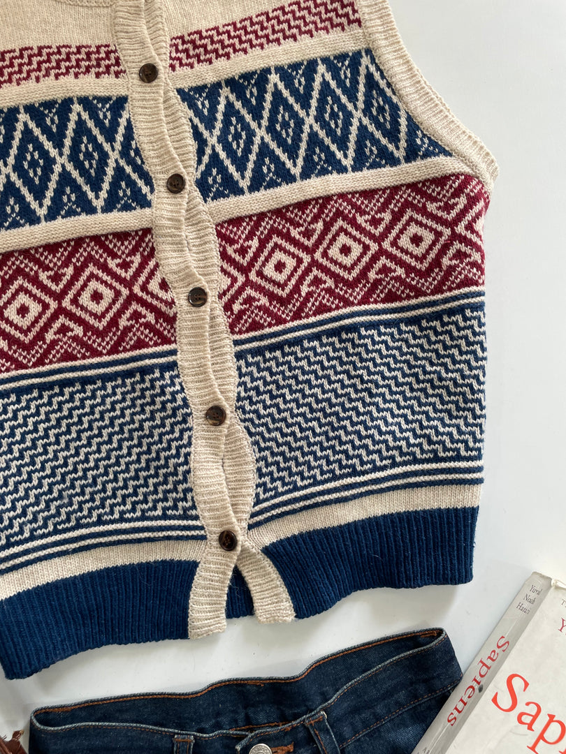 Chunky Sweater Vest-Bust 40