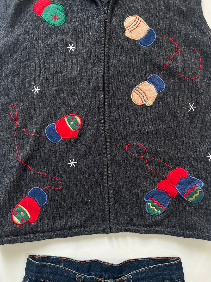 Crystal Kobe Christmas Sweater Vest-Bust 46