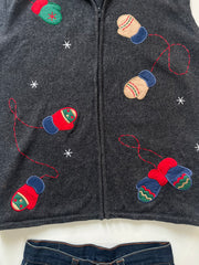 Crystal Kobe Christmas Sweater Vest-Bust 46