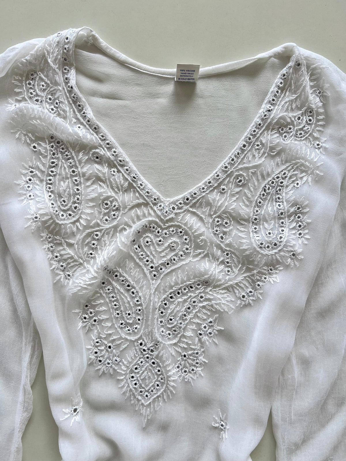 Embroidery Sheer Kurta-Bust 42
