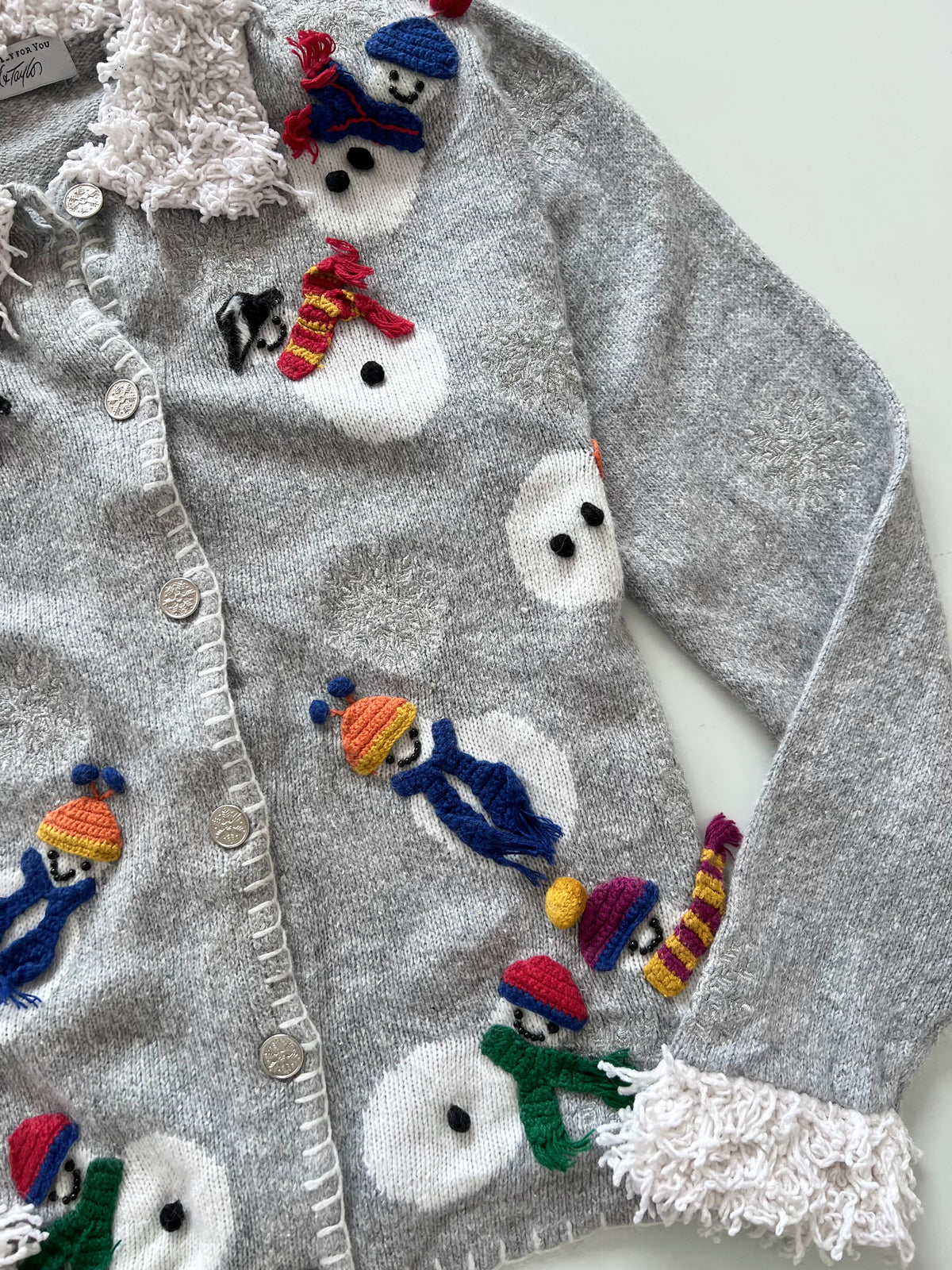 Exclusively For You Embroidered Christmas Cardigan Sweater-Bust 40