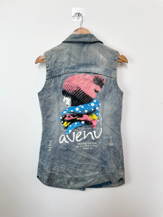 Denim Vest-Bust 34