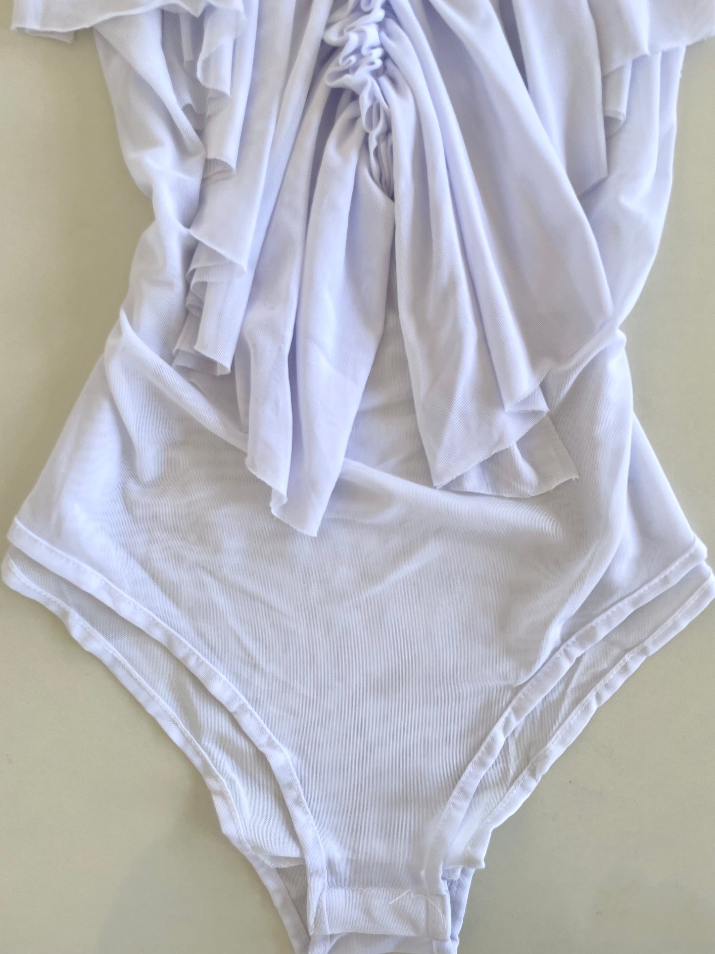 White Sheer Bodysuit-Bust 34 to 36