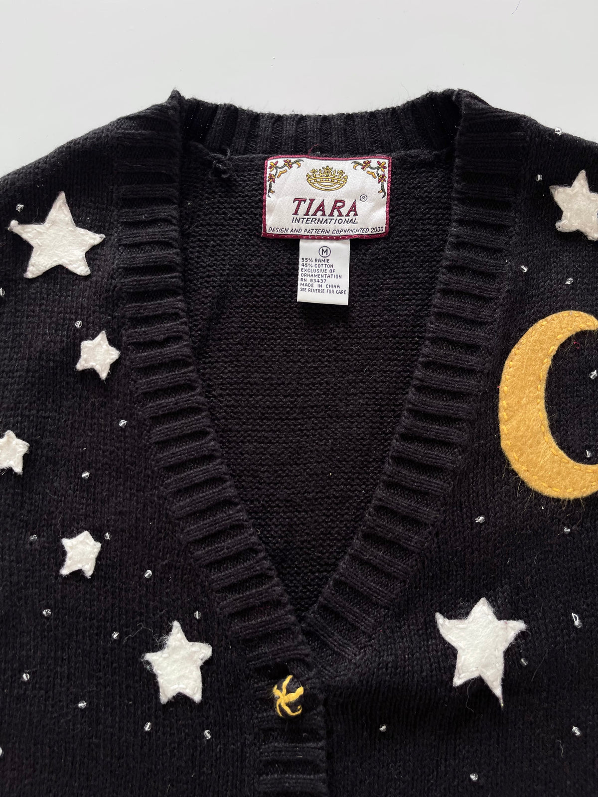 Tiara Embroidered Christmas Vest Sweater-Bust 44