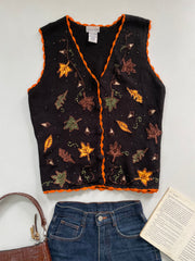Embroidered Sweater Vest-Bust 44