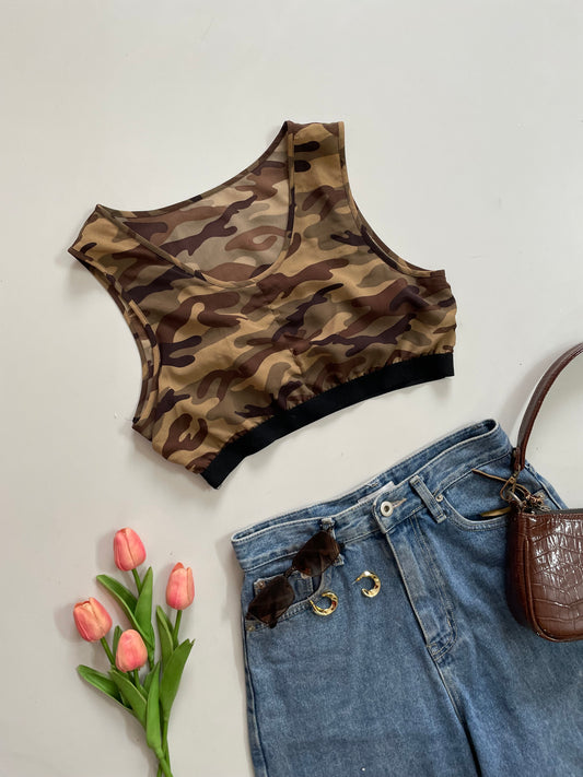 CAMOUFLAGE TOP - BUST 32