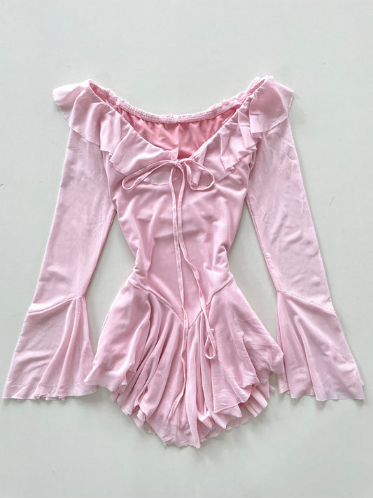 Powder Pink Asymmetric Dress-Bust 32 to 34