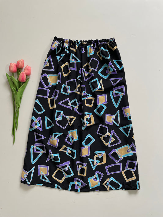 ABSTRACT TRIANGULAR SKIRT - WAIST 30 TO 36