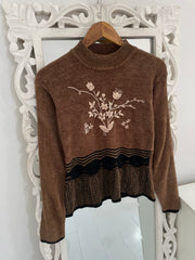 Embroidered Sweater-Bust 34