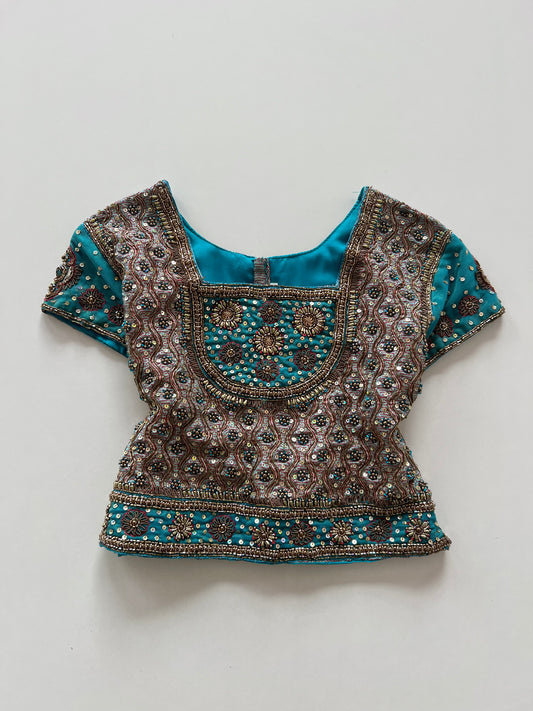 Heavily Embroidered Desi Top-Bust 32