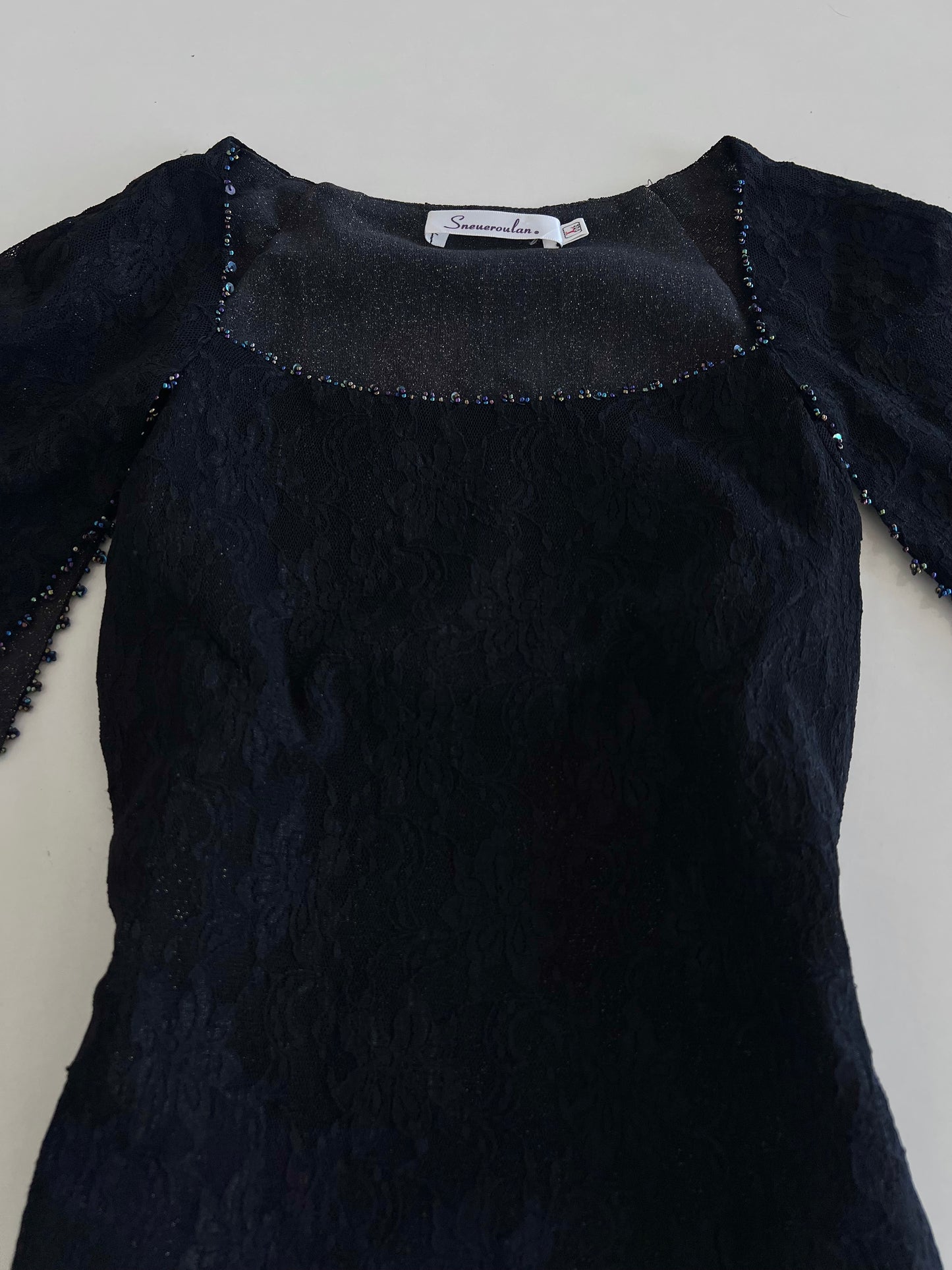 Sneueroulan Vintage Beaded Top-Bust 36