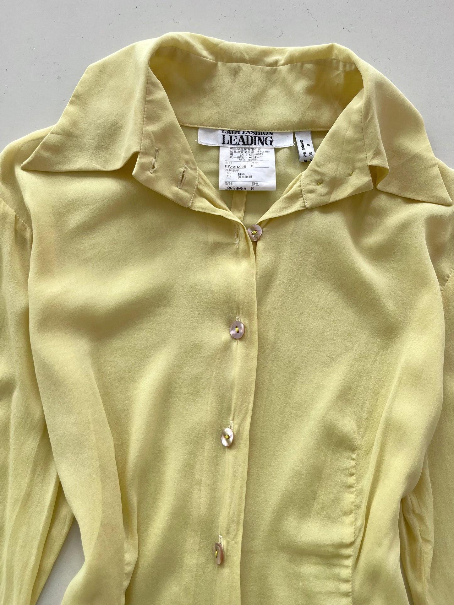 Lady Fashion Leading 100% Silk Sheer Shirt-Bust 34