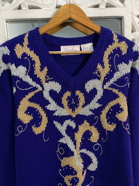 Embroidered Sweater-Bust 44