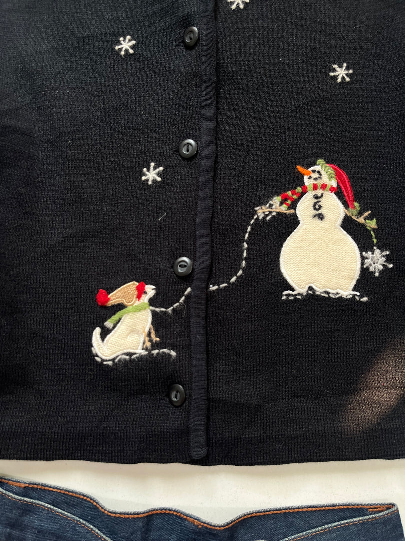 100% Wool Christmas Sweater Vest-Bust 42