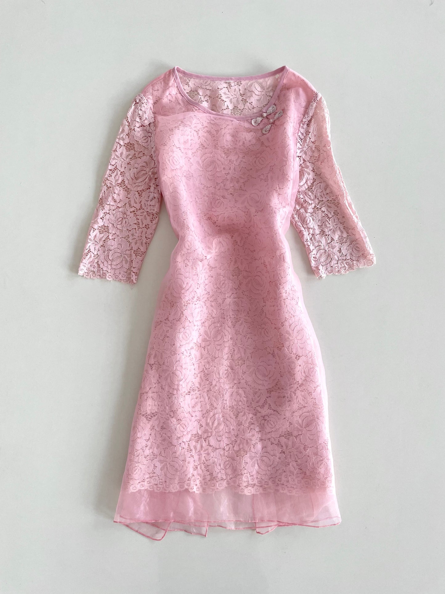 Chinese Detailed Lace Dress-Bust 36