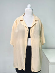 Embroidered Pure Silk Shirt-Bust 44