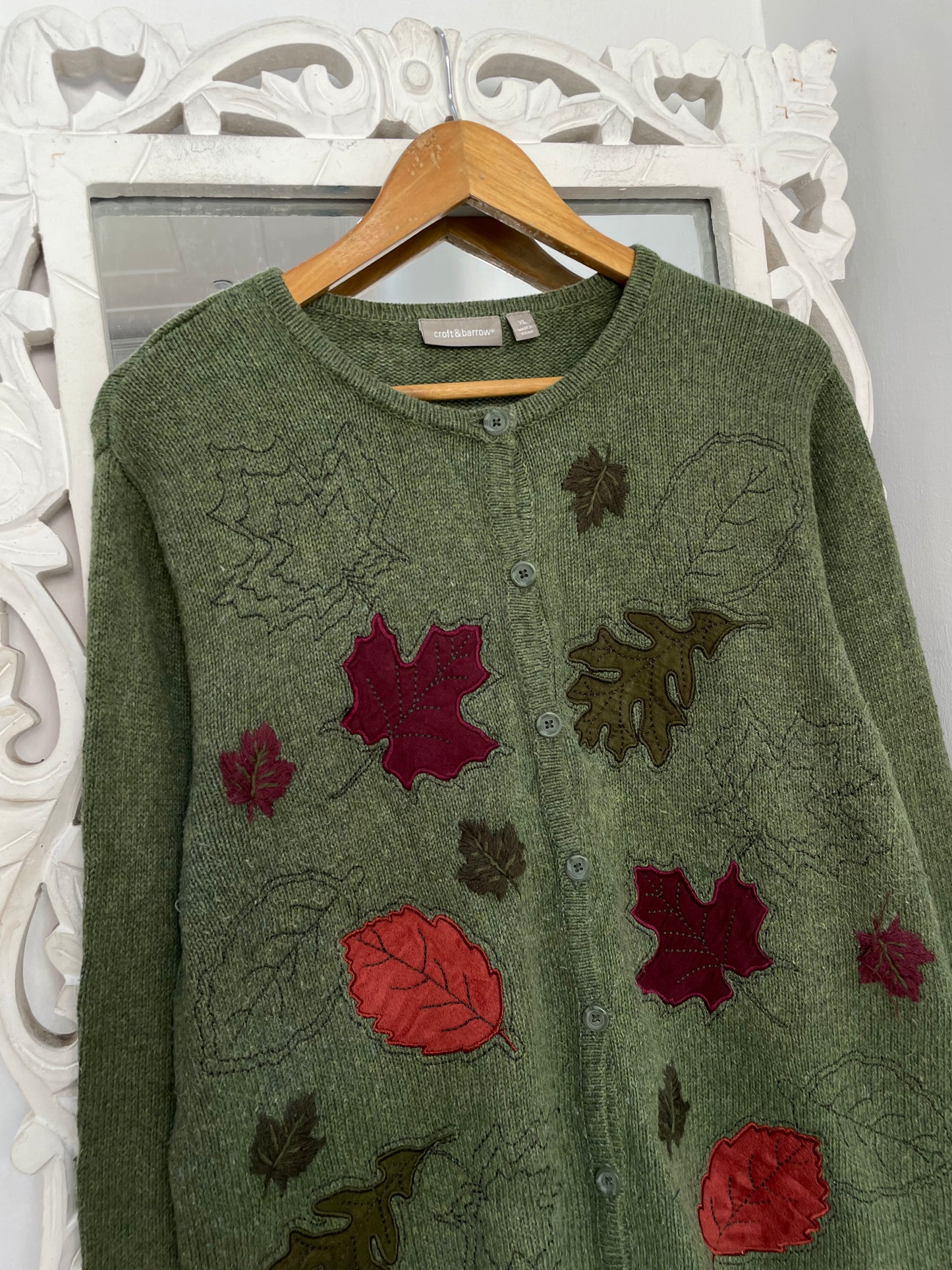 Croft&Barrow Embroidered Vintage Sweater-Bust 46