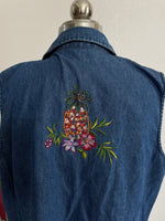 Load image into Gallery viewer, EMBROIDERED DENIM SHIRT - BUST 42
