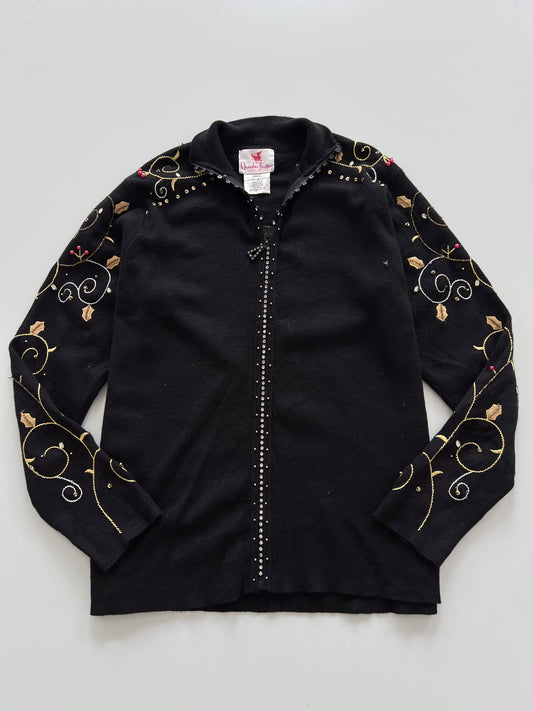 Quacker Factory Embroidered Zipper-Bust 44