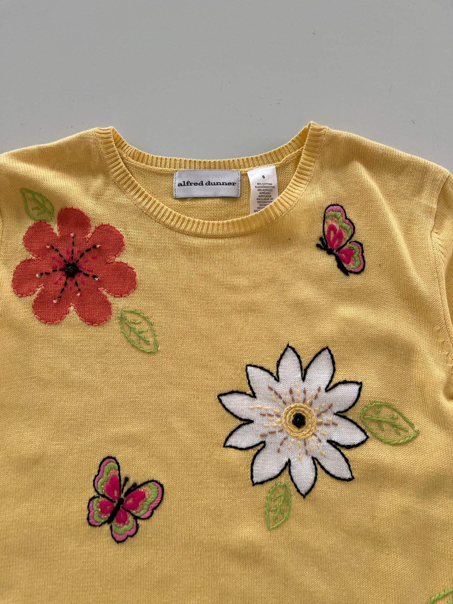 Alfred Dunner Embroidered Sweater-Bust 38