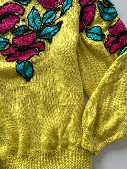 Vintage Embroidered Sweater-Bust 46