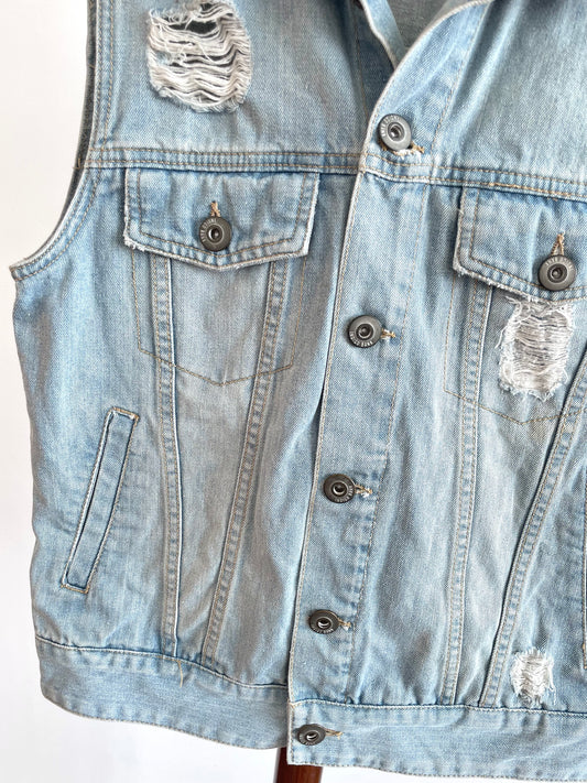 Indigo Bank Denim Vest-Bust 36