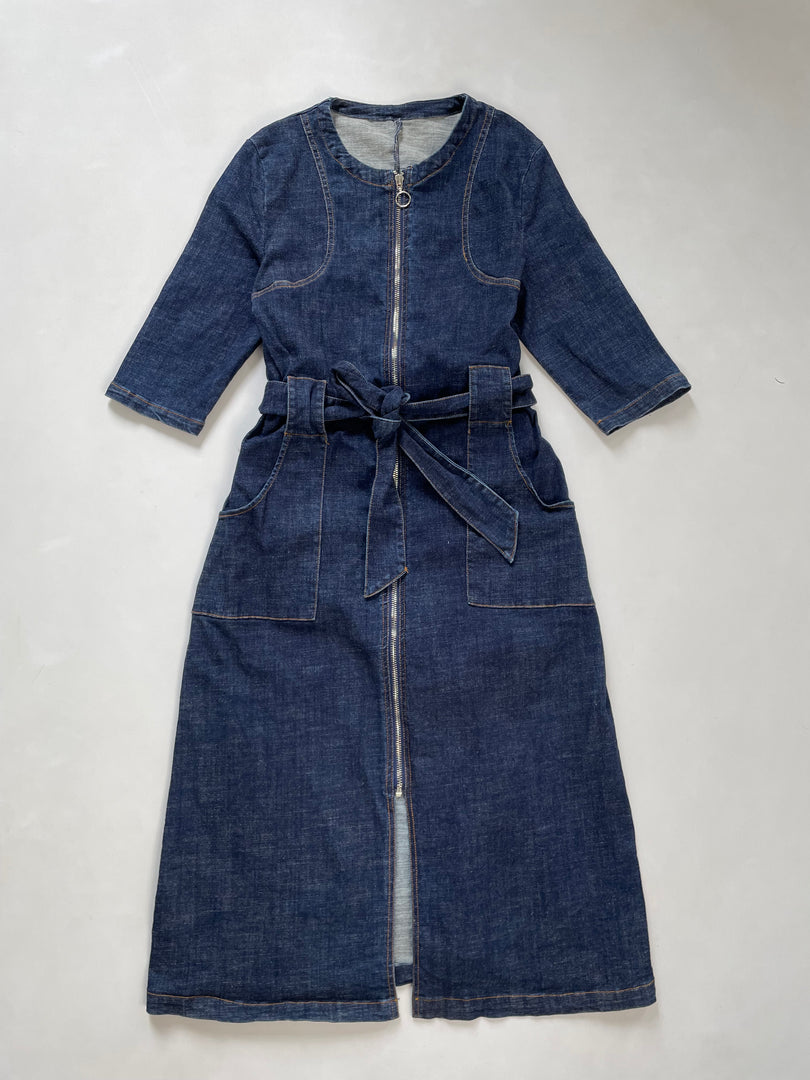 Belted Denim Dress-Bust 34