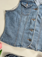 Load image into Gallery viewer, Bardot Denim Waistcoat-Bust 36
