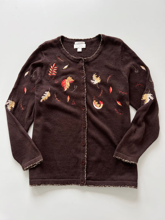 CJ Banks Embroidered Cardigan Sweater-Bust 48