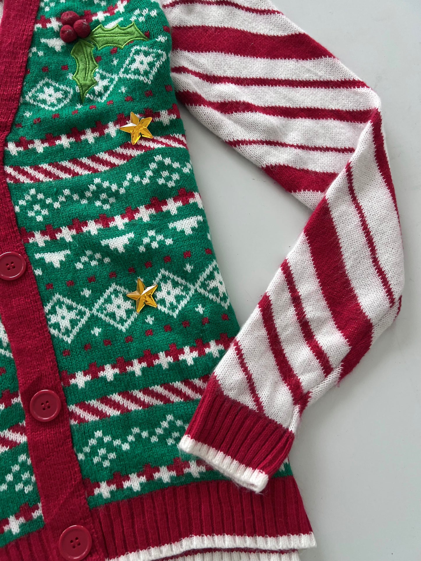 Embroidered Christmas Sweater-Bust 40