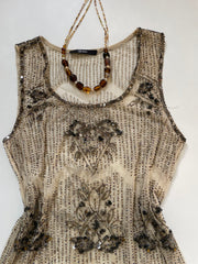 Heavily Embroidered Sheer Top-Bust 34 to 36