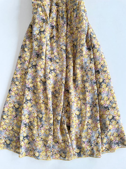 Mustard Vintage Dress-Bust 40