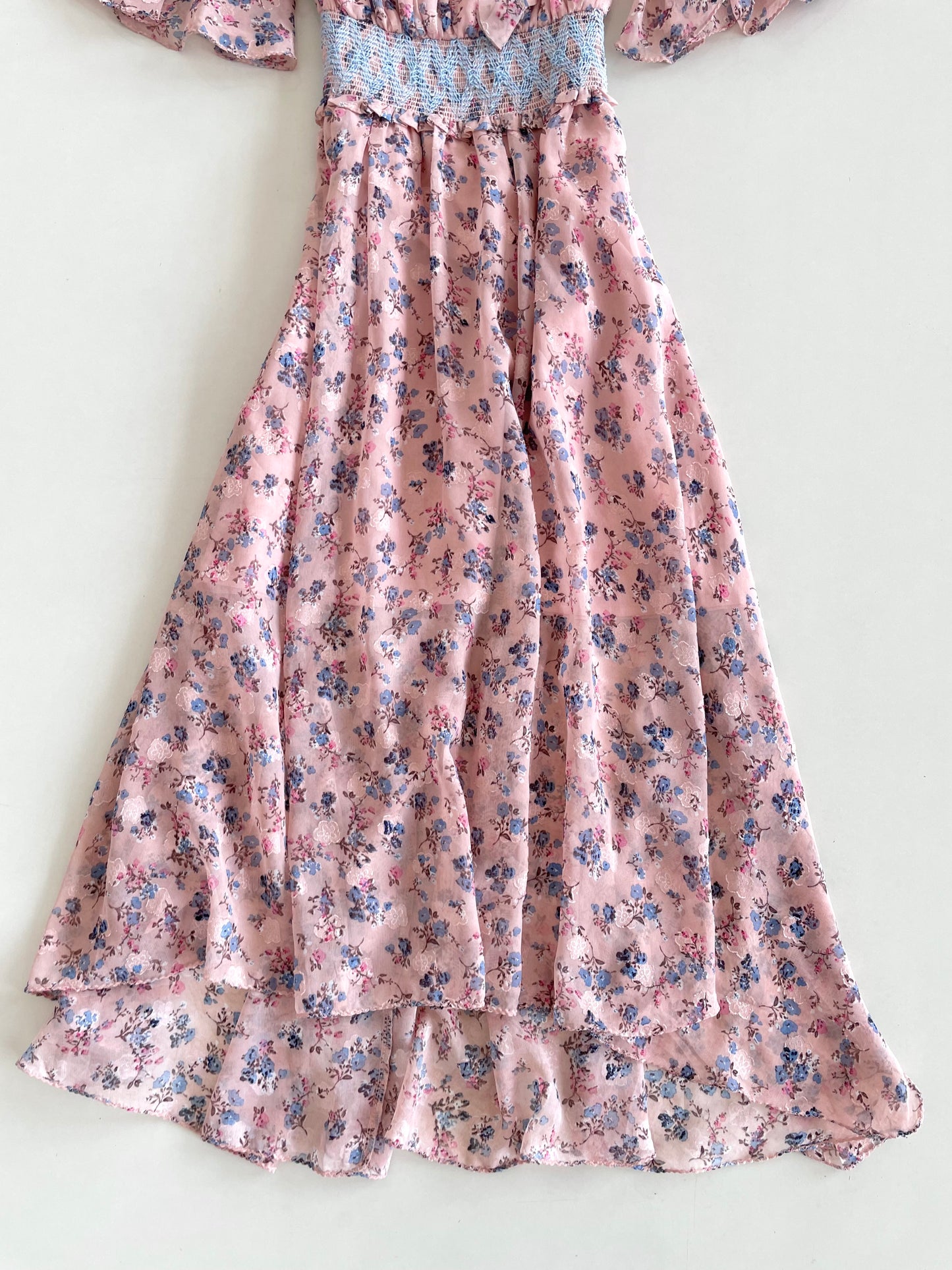 Floral Ruffle Dress-Bust 34 to 36