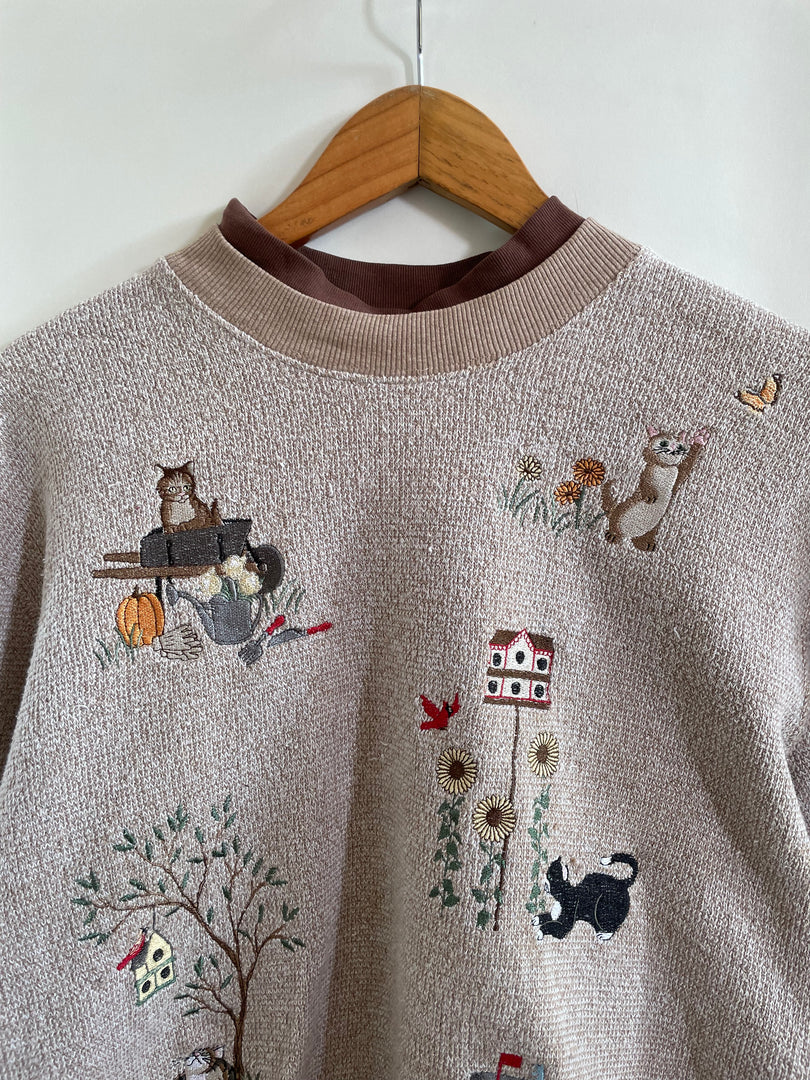 Embroidered Christmas Sweater-Bust 52
