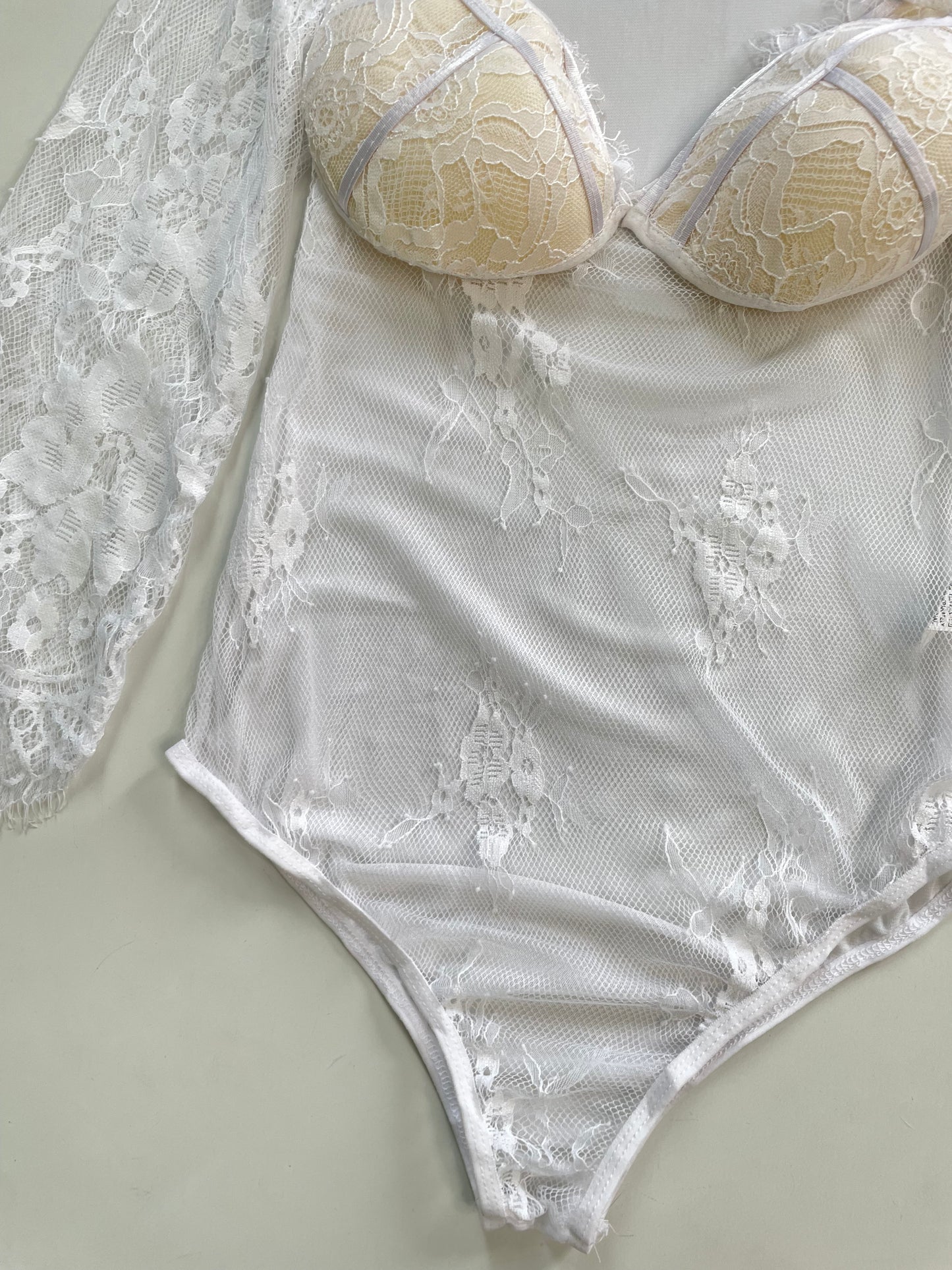 Lacy Sheer Bodysuit-Bust 34