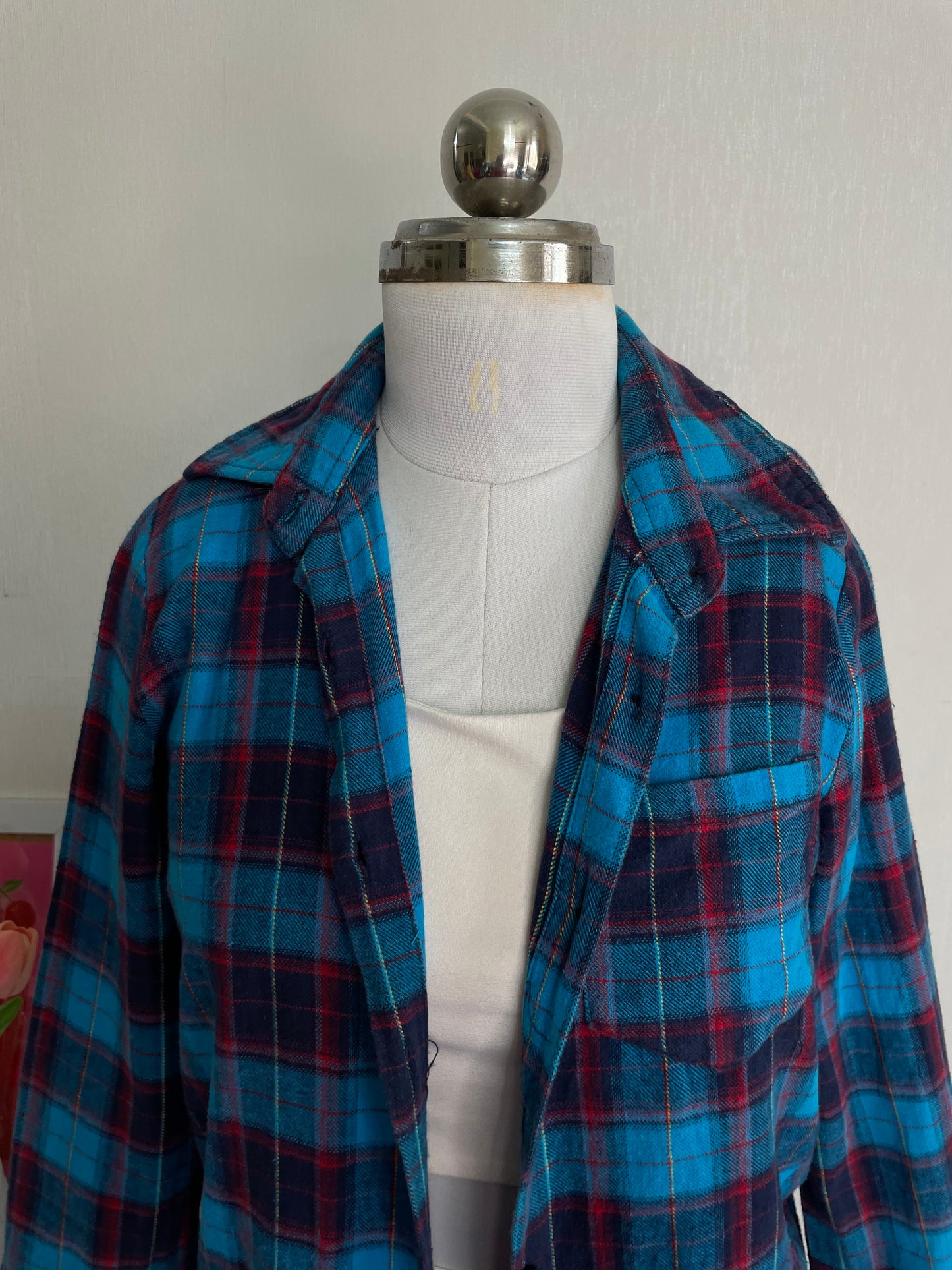 PLAID COTTON SHIRT - BUST 34