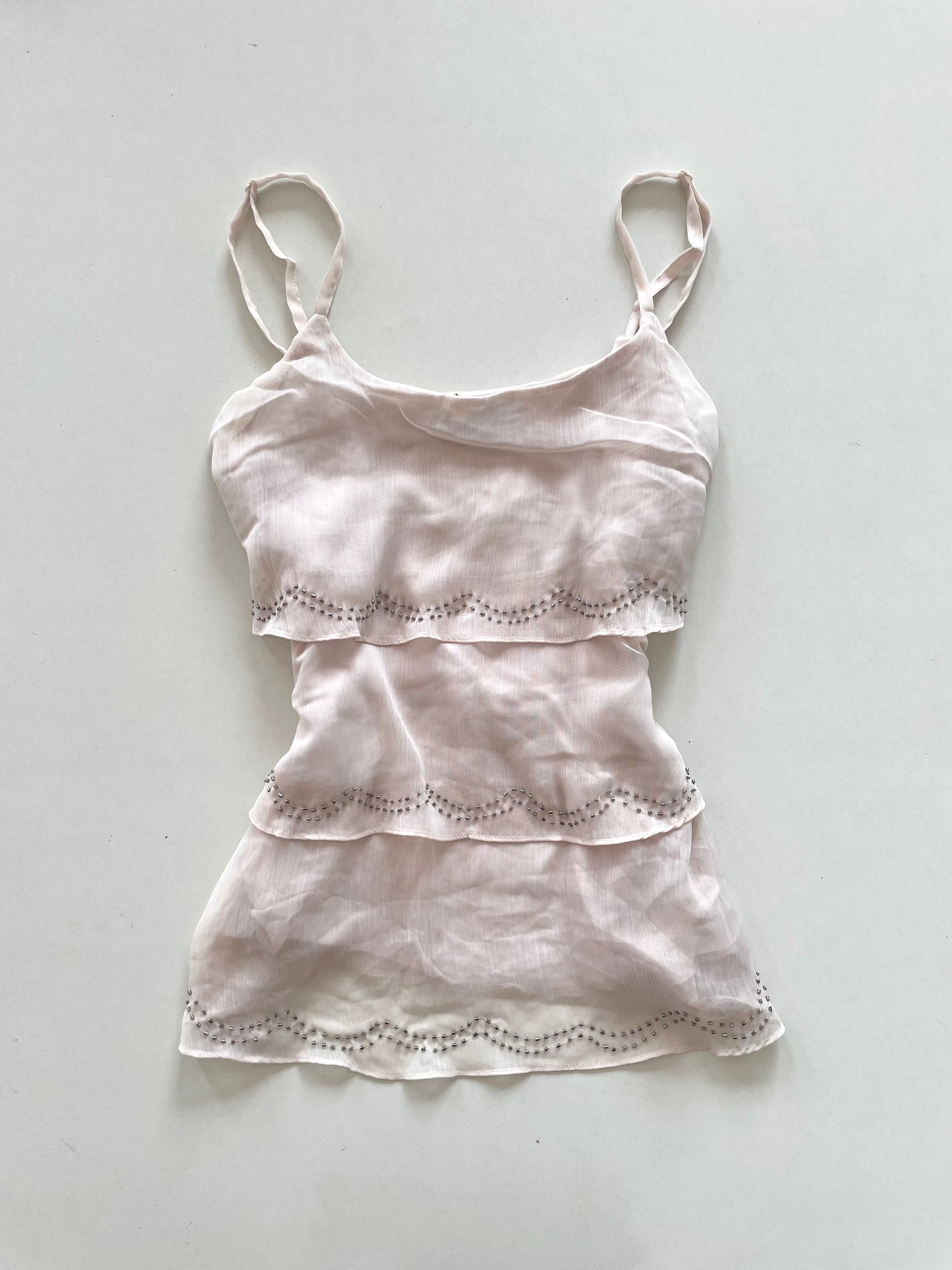 Ruffle Embroidered Top-Bust 36