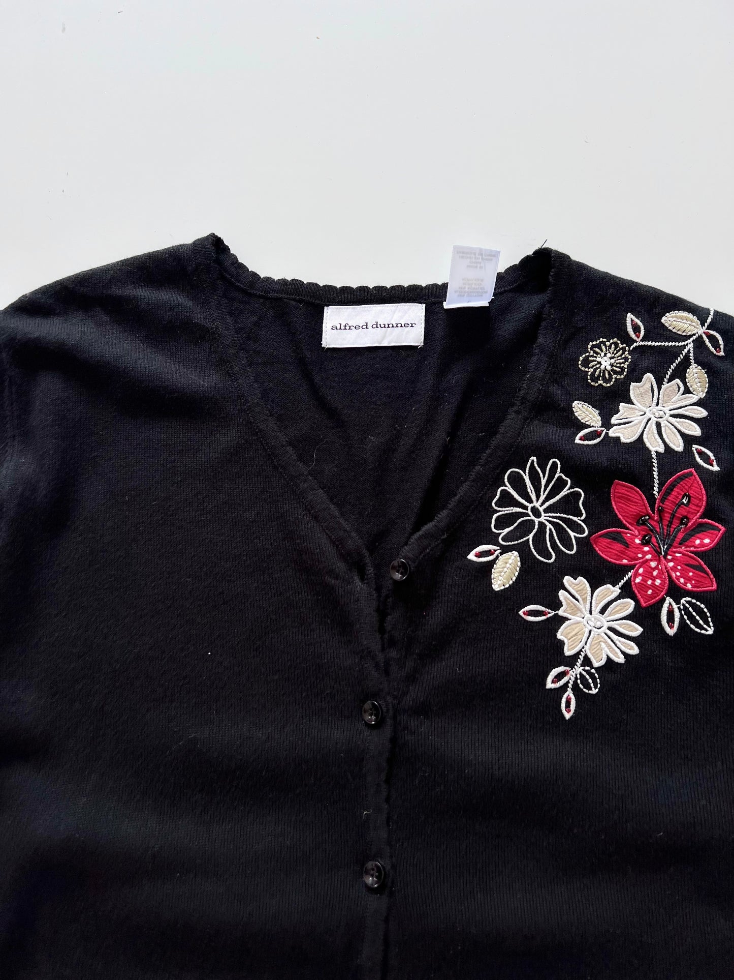 Alfred Dunner Embroidered Sweater-Bust 44